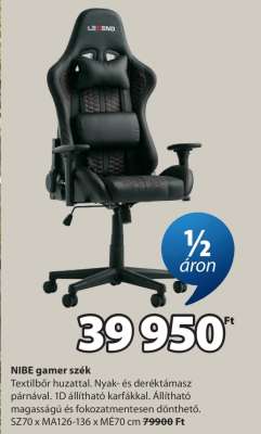 NIBE gamer szék