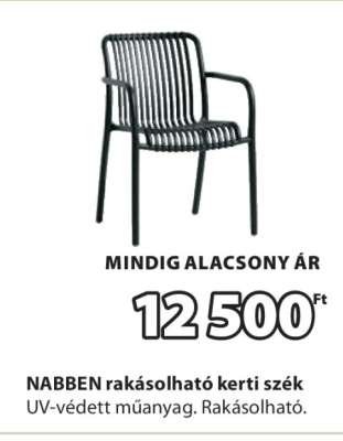 NABBEN rakásolható kerti szék