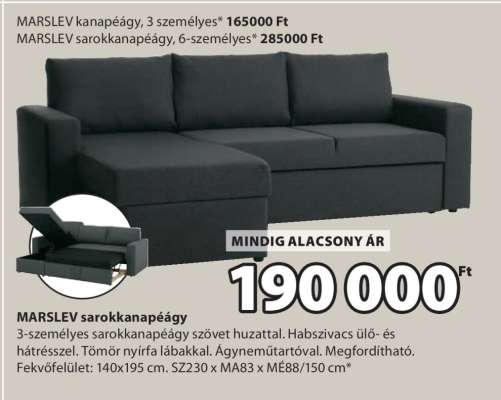 MARSLEV sarokkanapéágy
