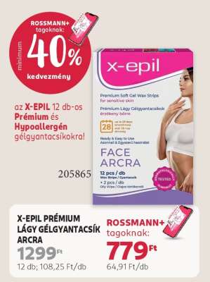 X-EPIL PRÉMIUM LÁGY GÉLYGANTACSÍK ARCRA