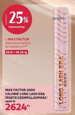 MAX FACTOR 2000 CALORIE LONG LASH ERA FEKETE SZEMPILLASPIRÁL