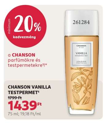CHANSON VANILLA TESTPERMET