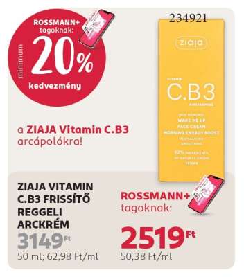 ZIAJA VITAMIN C.B3 FRISSÍTŐ REGGELI ARCKRÉM