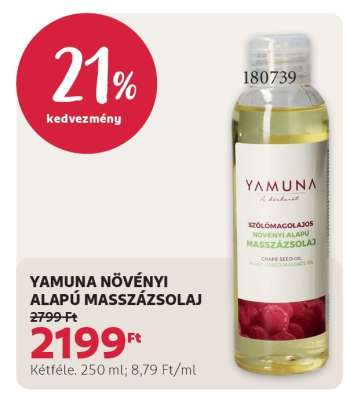 Yamuna Növényi Alapú Masszázsolaj