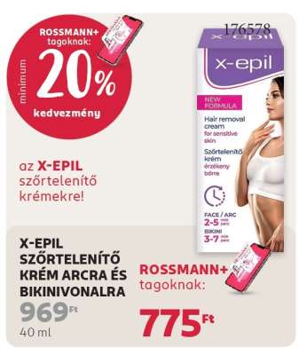 X-EPIL SZŐRTELENÍTŐ KRÉM ARCRA ÉS BIKINIVONALRA