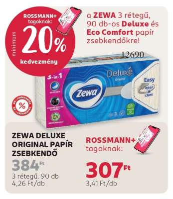 ZEWA DELUXE ORIGINAL PAPÍR ZSEBKENDŐ