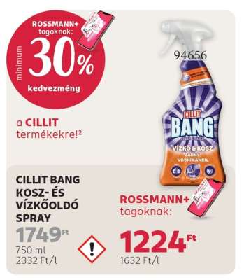 CILLIT BANG KOSZ- ÉS VÍZKŐOLDÓ SPRAY