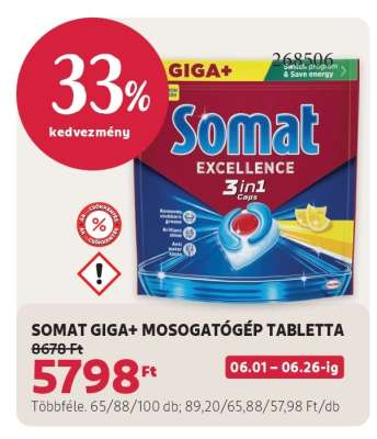 Somat Giga mosogatógép-tabletta
