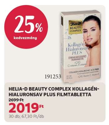 HELIA-D BEAUTY COMPLEX KOLLAGÉN-HIALURONSAV PLUS FILMTABLETTA