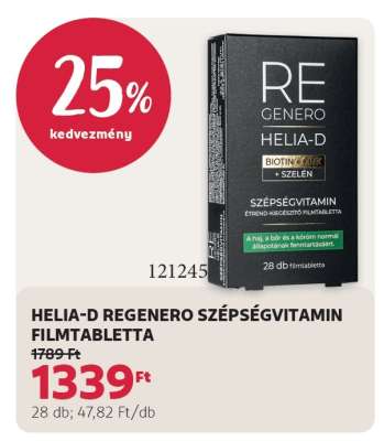 HELIA-D REGENERO SZÉPSÉGVITAMIN FILMTABLETTA