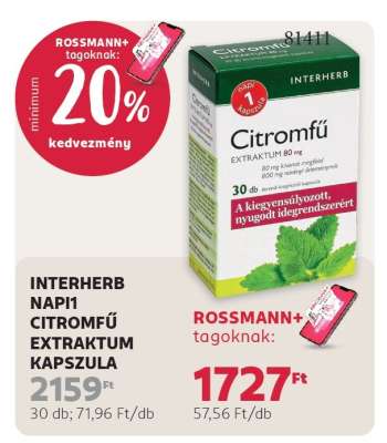 INTERHERB NAPI1 CITROMFŰ EXTRAKTUM KAPSZULA