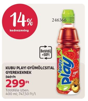 KUBU PLAY! GYÜMÖLCSITAL GYEREKEKNEK