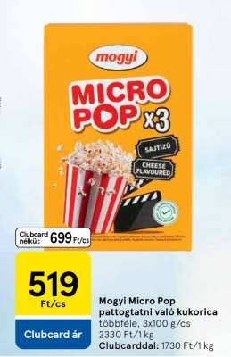 Mogyi Micro Pop pattogatni való kukorica