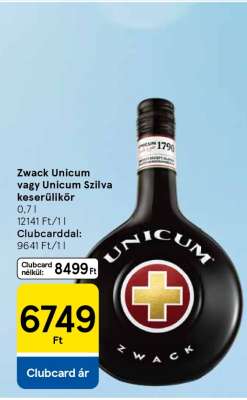 Zwack Unicum vagy Unicum Szilva keserűlikőr