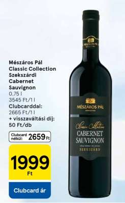 Mészáros Pál Classic Collection Szekszárdi Cabernet Sauvignon