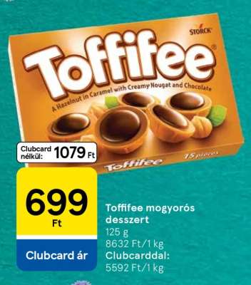 Toffifee mogyorós desszert