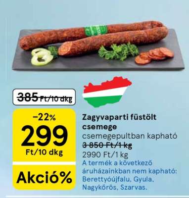 Zagyvaparti füstölt csemege