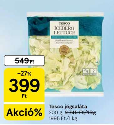 Tesco jégsaláta