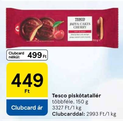 Tesco piskótatallér