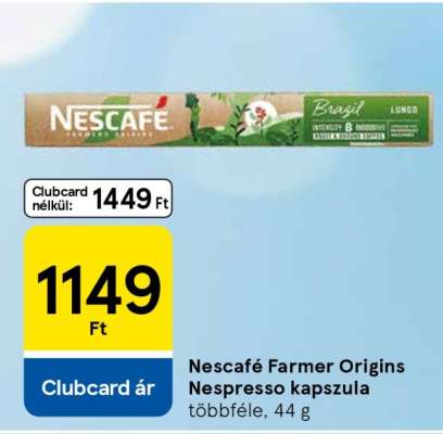 Nescafé Farmer Origins Nespresso kapszula