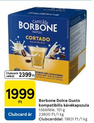 Borbone Dolce Gusto kompatibilis kávékapszula