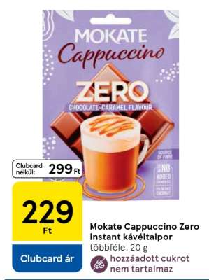 Mokate Cappuccino Zero instant kávéitalpor