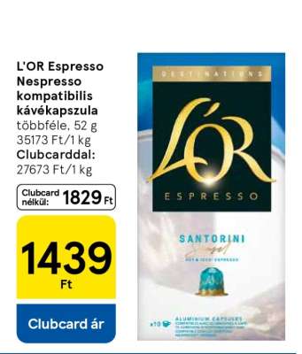 L'OR Espresso Nespresso kompatibilis kávékapszula