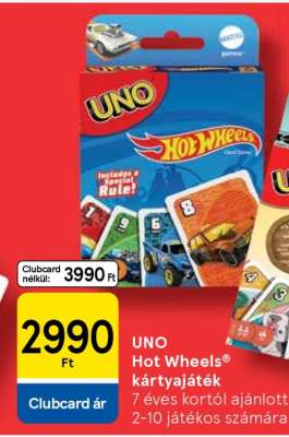 UNO Hot Wheels® kártyajáték