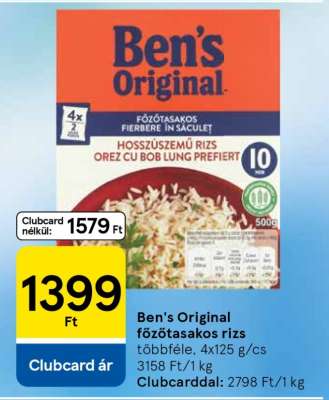 Ben's Original főzőtasakos rizs