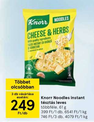 Knorr Noodles instant tésztás leves
