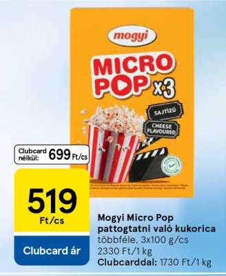 Mogyi Micro Pop pattogtatni való kukorica