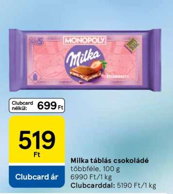 MILKA Táblás csokoládé