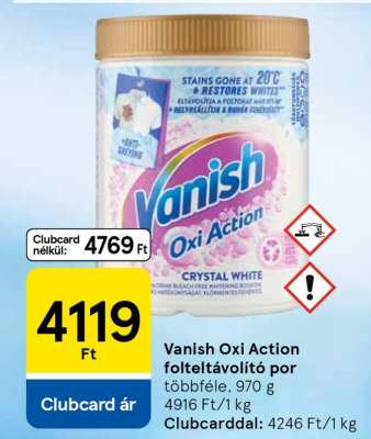 Vanish Oxi Action folteltávolító por
