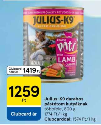 Julius-K9 darabos pástétom kutyáknak