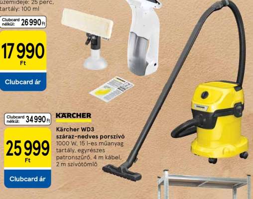 Kärcher WD3 száraz-nedves porszívó