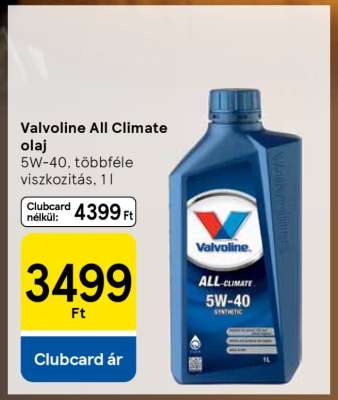 Valvoline All Climate olaj
