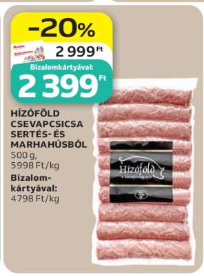 Hízóföld Csevapcsicsa Sertés- és Marhahúsból