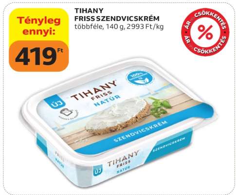 Tihany Friss Szendvicskrém
