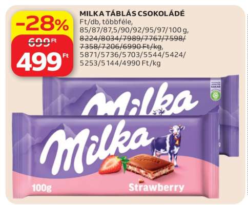MILKA Táblás csokoládé