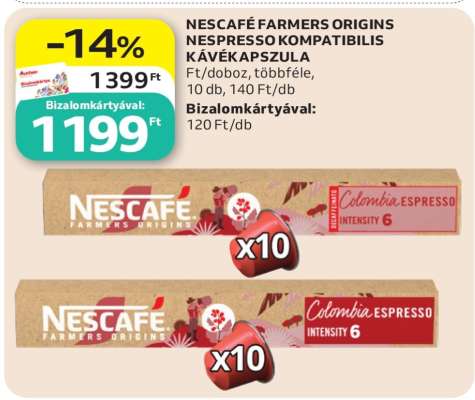 NESCAFÉ Farmers Origins Nespresso kompatibilis kávékapszula