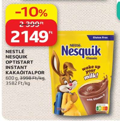 NESTLÉ NESQUIK OPTISTART INSTANT KAKAÓITALPOR