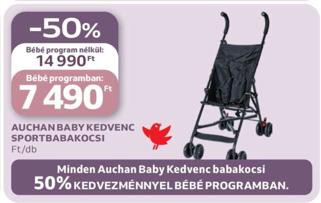 AUCHAN BABY KEDVENC SPORTBABAKOCSI