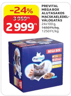 Prevital Mega Box alutasakos macskaeledel-válogatás