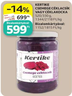 KERTIKE CSEMEGE CÉKLACSÍK VAGY CÉKLAKOCKA