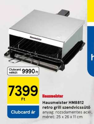Hausmeister HM8812 retro grill szendvicssütő