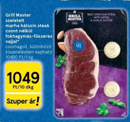 Grill Master szeletelt marha hátszín steak
