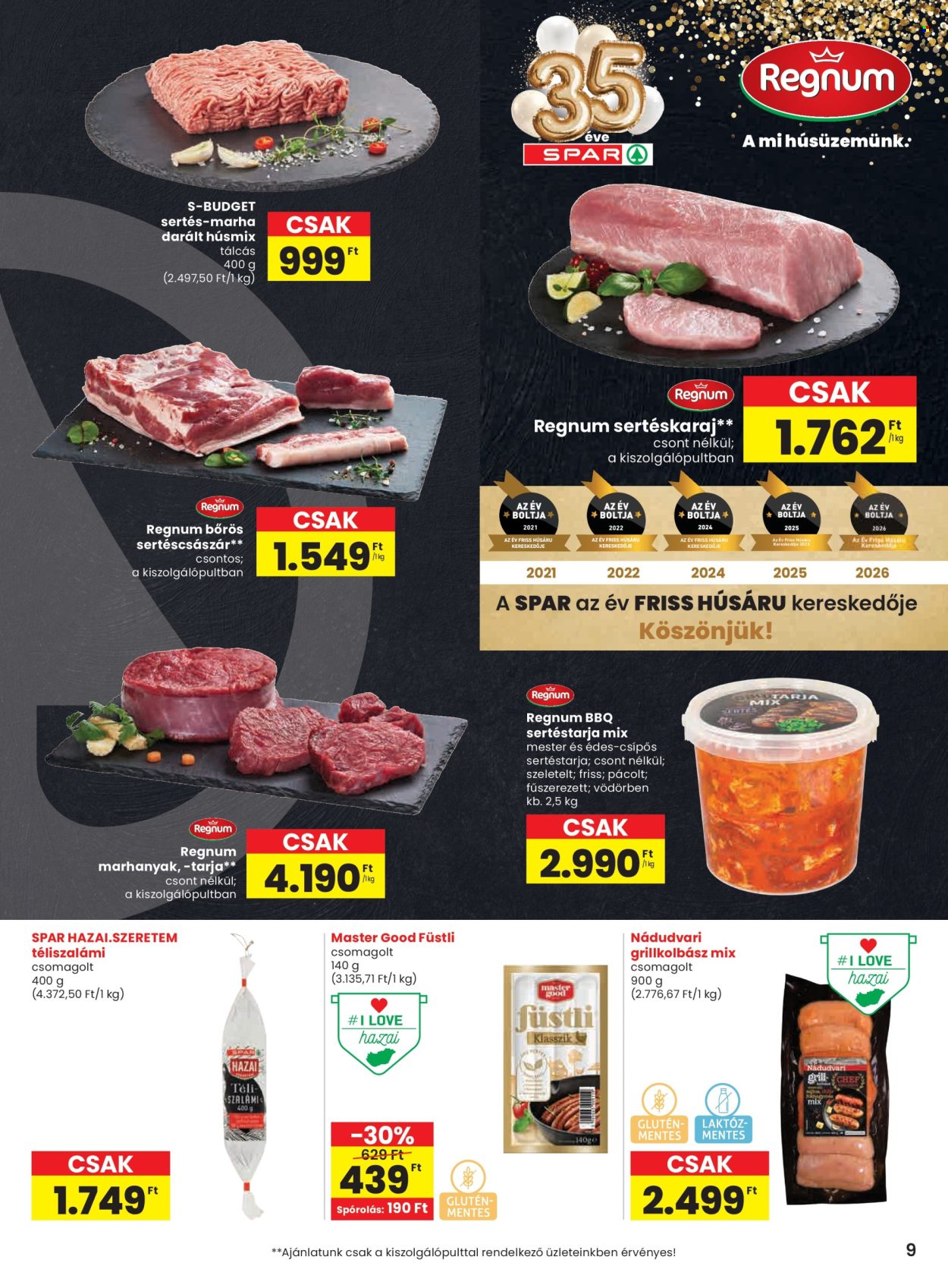 SPAR akciós újságok - 2026.06.18 - 2026.06.24. Oldal 9