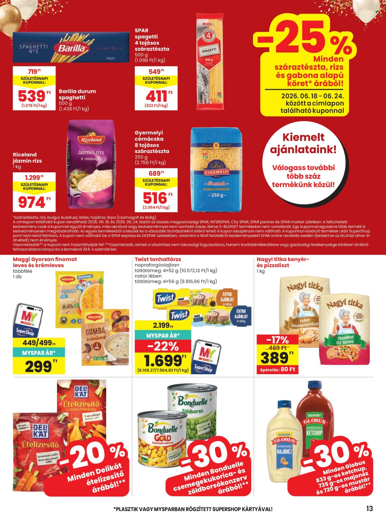 SPAR akciós újságok - 2026.06.18 - 2026.06.24. Oldal 13