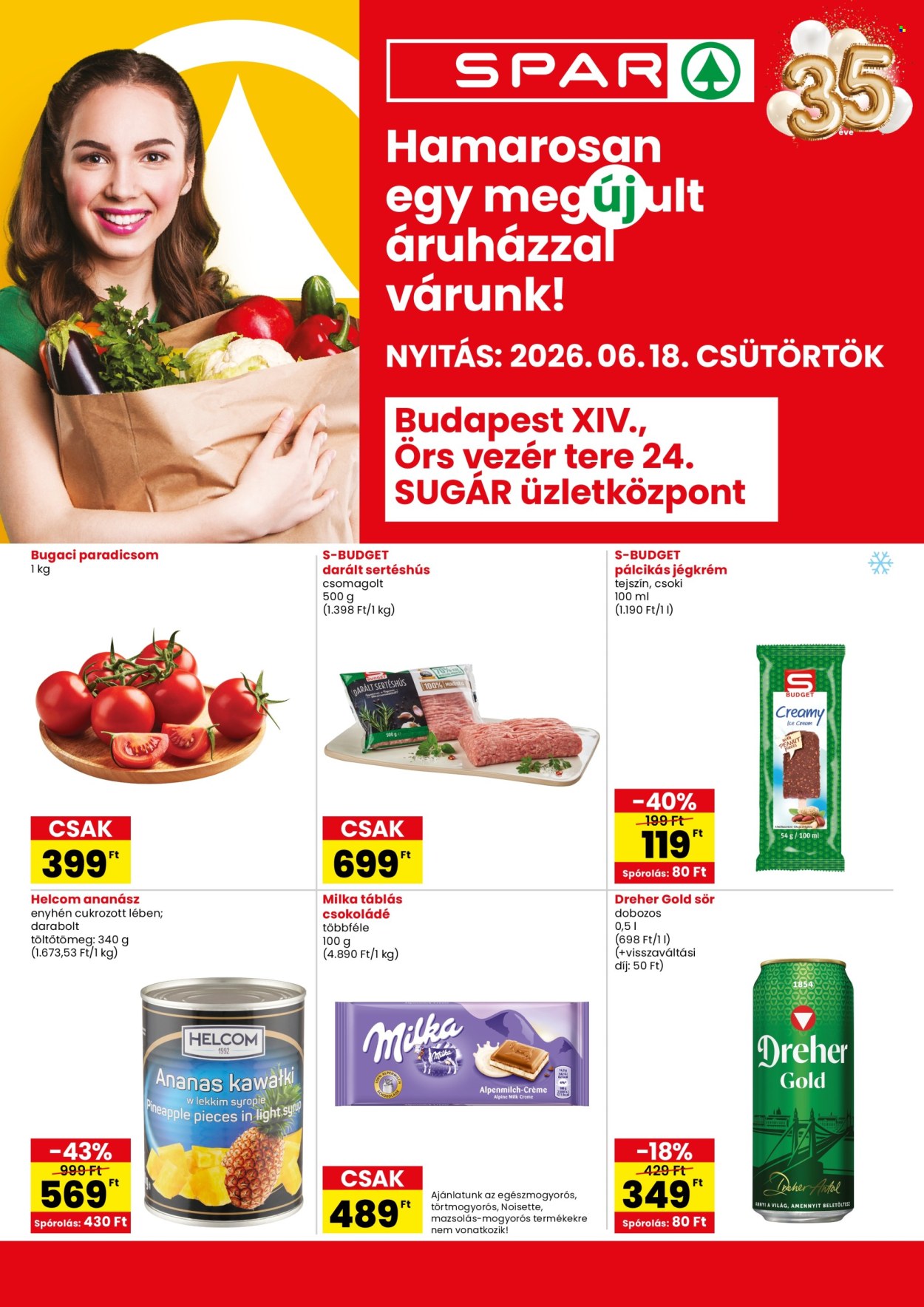 SPAR Szupermarket akciós újságok - 2026.06.18 - 2026.06.24. Oldal 1