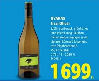 NYAKAS Irsai Olivér*